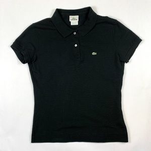 LACOSTE Women's Polo - Black - Size 40 (8)